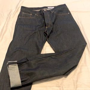 Gustin 1968 selvedge denim, men’s size 35, 16.25 oz Cone Mills denim
